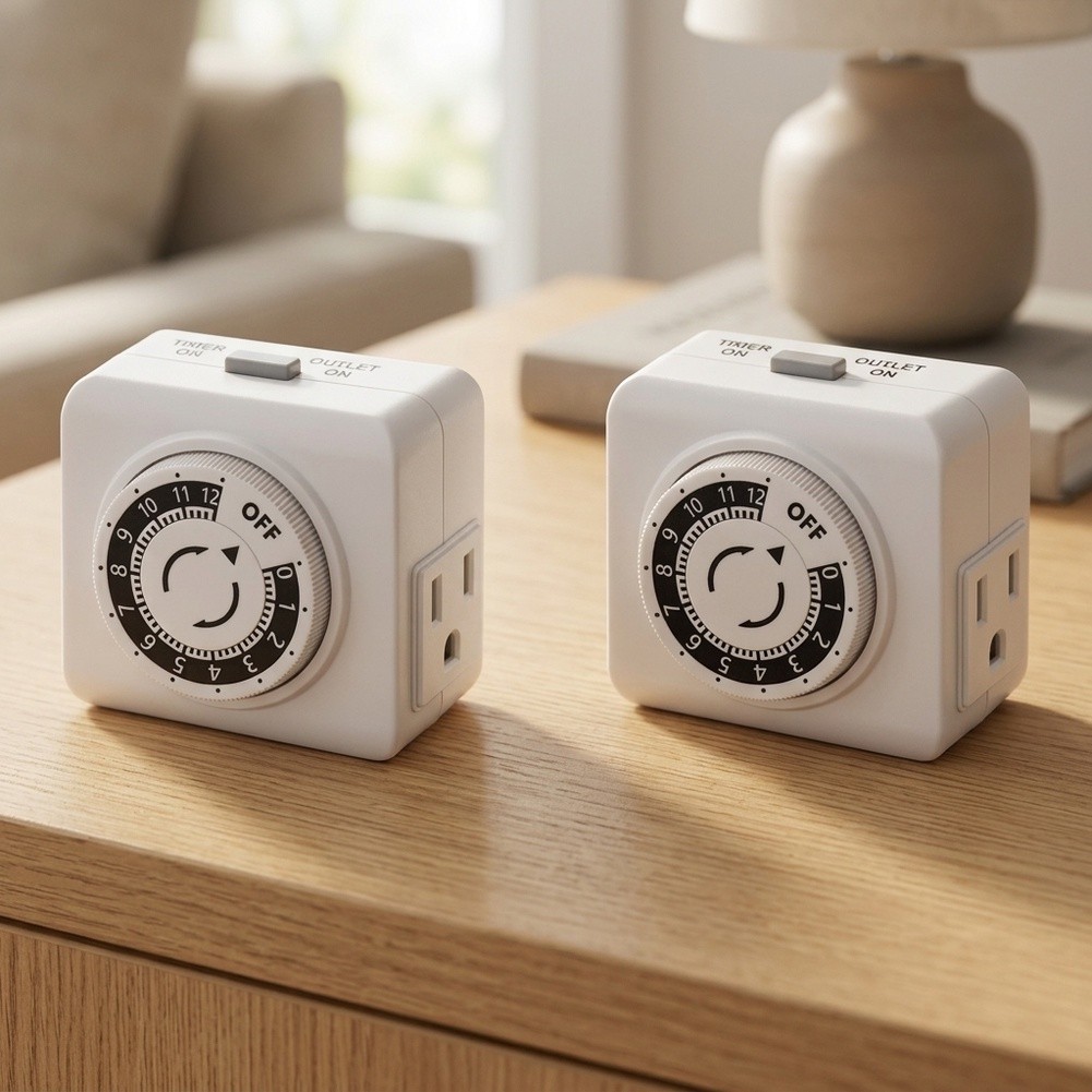 Timer Dual Outlet - Lot de 2 prises de courant